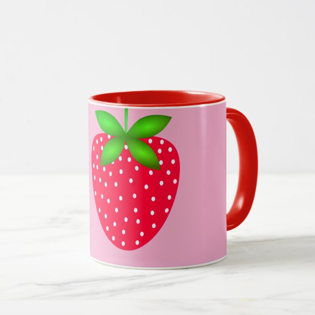 caneca estampada morango (Frente Esquerda)