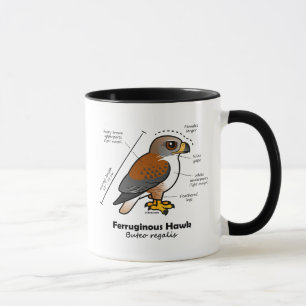 Caneca Estatísticas Ferruginous do falcão