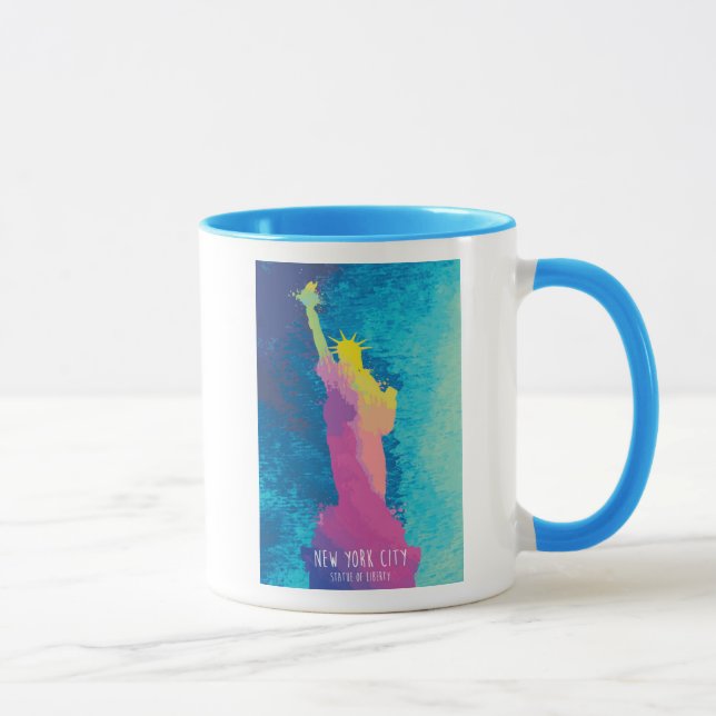 Caneca Estátua da liberdade da aguarela (Direita)