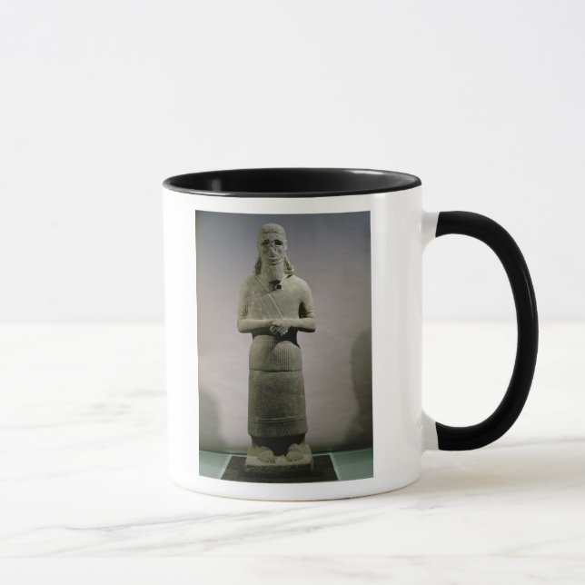 Caneca Estátua dedicada ao deus Haddad-Yishi (basalto) (Direita)