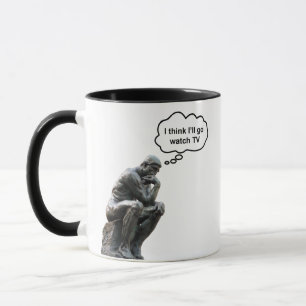 Caneca Estátua do Pensador de Rodin - Acho que vou assist