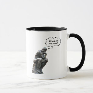 Caneca Estatua engraçada do Pensador de Rodin - Onde Estã