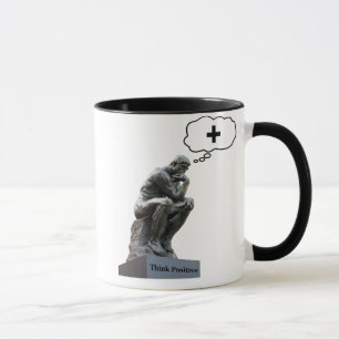 Caneca Estátua Pensadora de Rodin - Pense Positiva