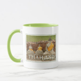 Caneca Estátuas de Budas Sentados   Ayutthaya, Tailândia