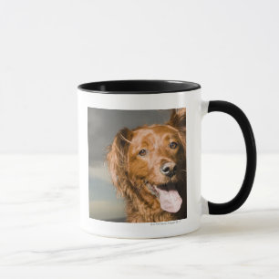 Caneca Este cão é retriever. dourado da parte