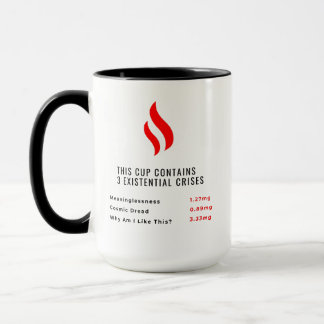 Caneca Este Copo Contém 3 Crises Existenciais
