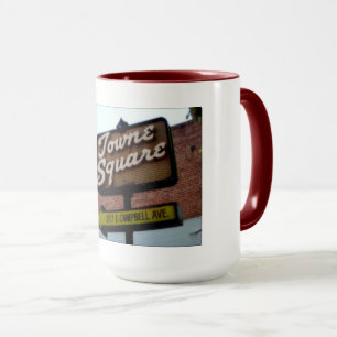 Caneca Este é Campbell CA, Towne Square Signage Mug