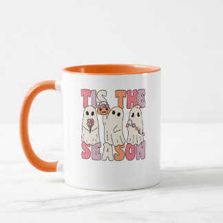 Caneca Este É O Fantasma De Groovy Com Flores Vintage