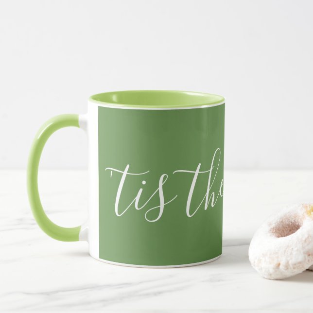 Caneca 'Este é o roteiro da estação - branco em verde (Com Donut)