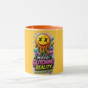 Caneca Estética de Falha Cibernética Y2K