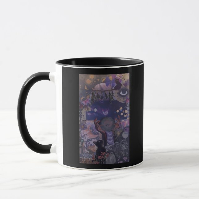 Caneca Estética De Whimsigol Com Gatos (Esquerda)