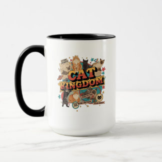 Caneca Estética do Reino Retro dos Gatos - Vintage dos an