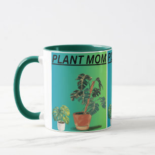 Caneca Estética Folha de Monstera em Vaso Minimalista Ar
