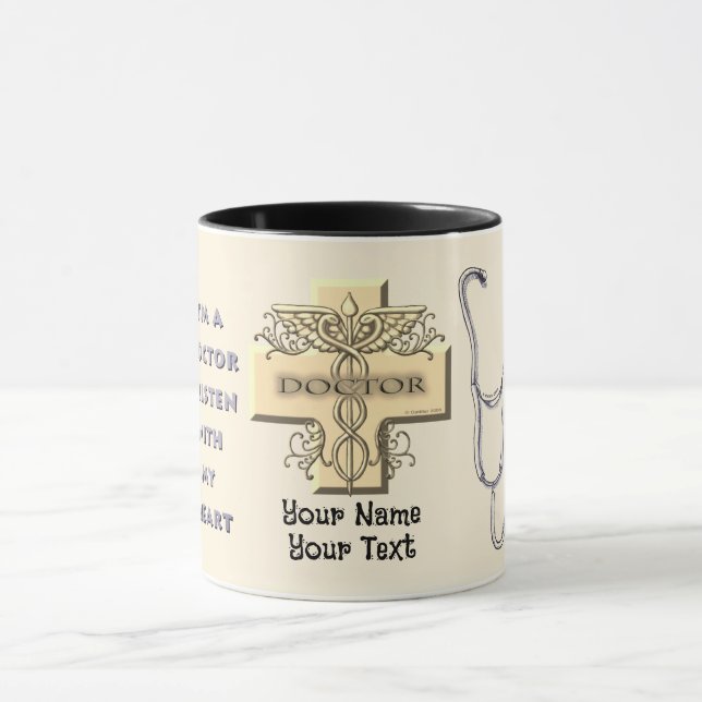 Caneca Estetoscópio Médico do coração (Centro)