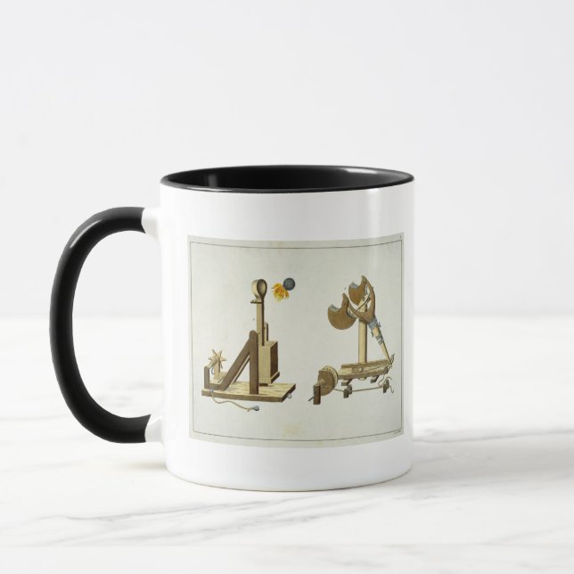 Caneca Estilingue com "fogo grego", placa 'de uma (Esquerda)