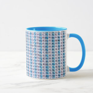 Caneca Estilo azul ciano dos cristais de rocha do topázi