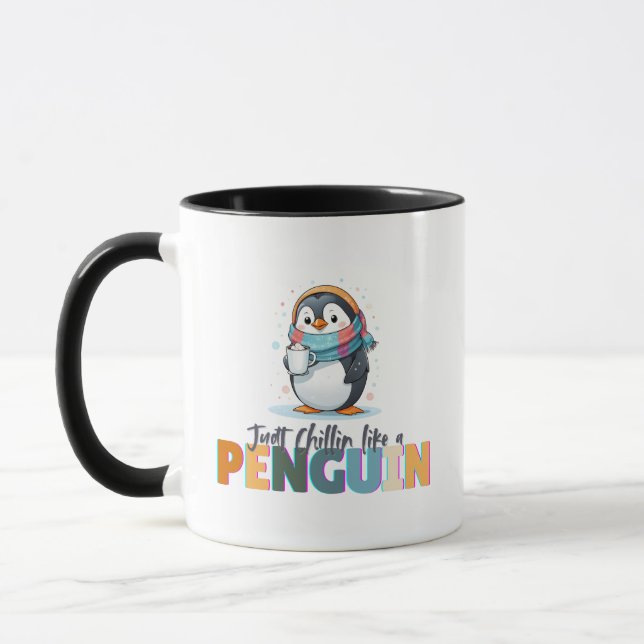 Caneca Estilo Cartoonista Apenas Calando Como Café Pingui (Esquerda)
