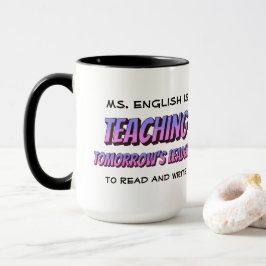 Caneca Estilo de Cartoon Personalizado de Professora em I