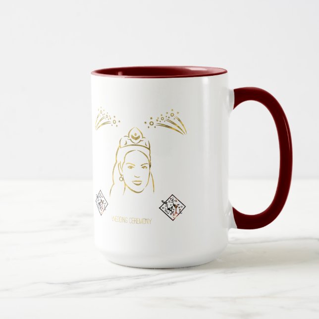 Caneca estilo de cerimônia de casamento (Direita)