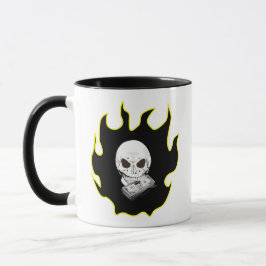 Caneca Estilo de Estilo Negro Amarelo Flame do Dinheiro C