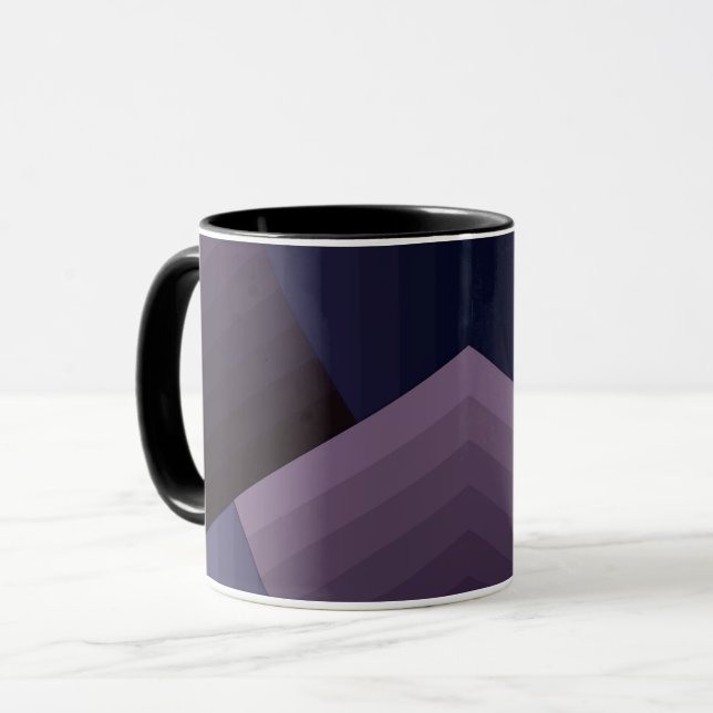 Caneca Estilo de vinheta retrorativo linhas geométricas m (Frente Esquerda)