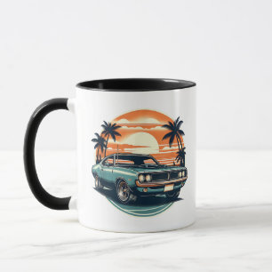 Caneca Estilo de Vintagem da Retrorção Muscular Clássica