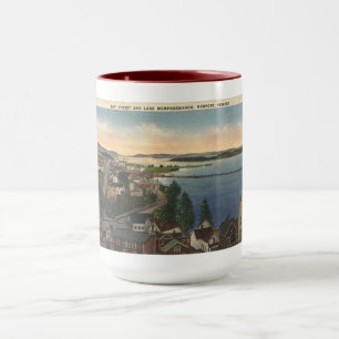 Caneca Estilo de Vintagem do Newport VT Lake Memphremagog
