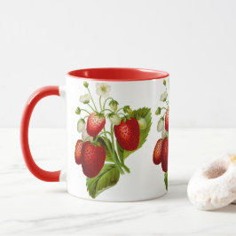 Caneca Estilo do País Morango Padrão Café Mug
