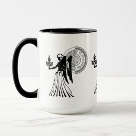 Caneca Estilo grego Virgo Virgin Zodiac Gráfico