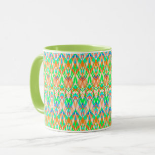 Caneca estilo ornamental geométrico kaliedoscope marroqui