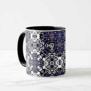Caneca estilo ornamental geométrico kaliedoscope marroqui