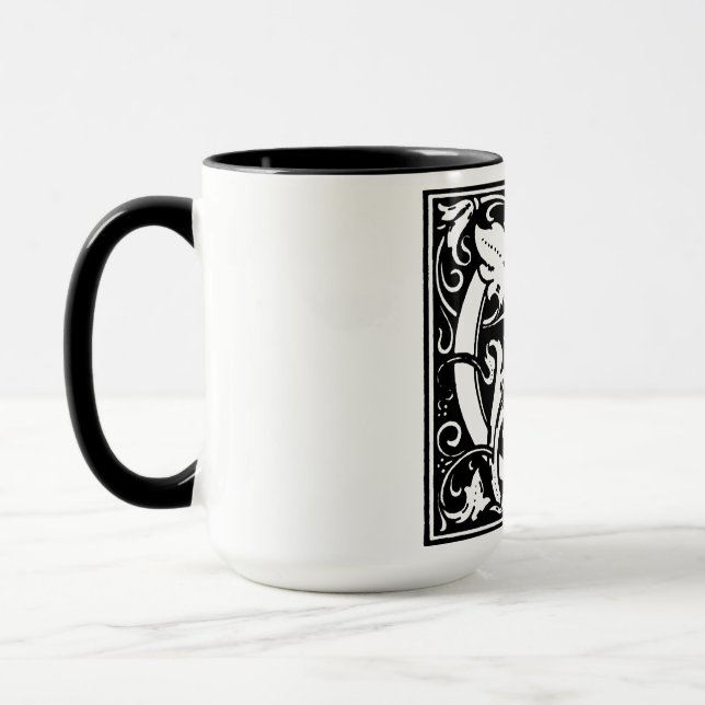 Caneca Estilo Renascentista Alphabet - Letra G em Mug (Esquerda)