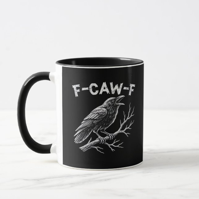 Caneca Estilo Retro Clássico F-Caw-F (Esquerda)