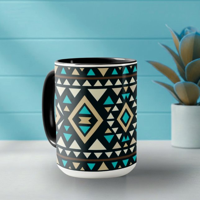 Caneca Estilo sudoeste geométrico moderno (Criador carregado)