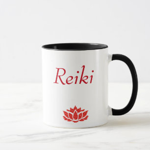 Caneca Estilo vermelho dos princípios de Reiki