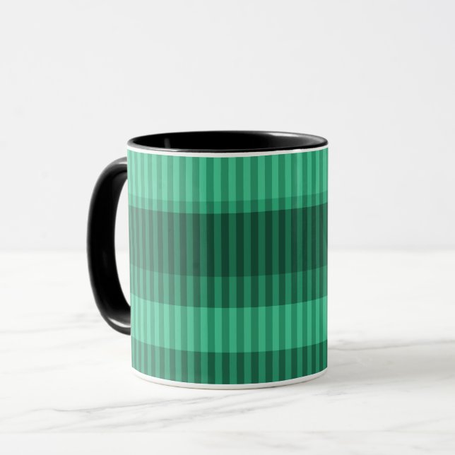 Caneca Estilos verdes com risca vertical (Frente Esquerda)