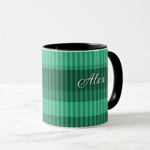 Caneca Estilos verdes com risca vertical