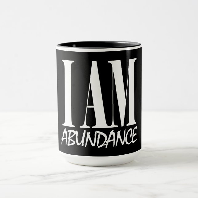Caneca Estou Abundançando Manifestação Espiritual Afirmaç (Centro)