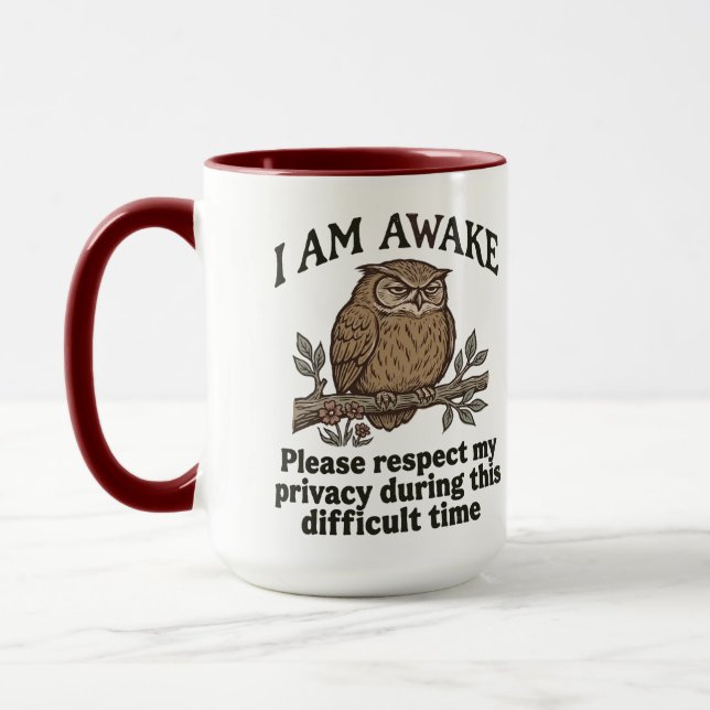 Caneca Estou acordado (Esquerda)