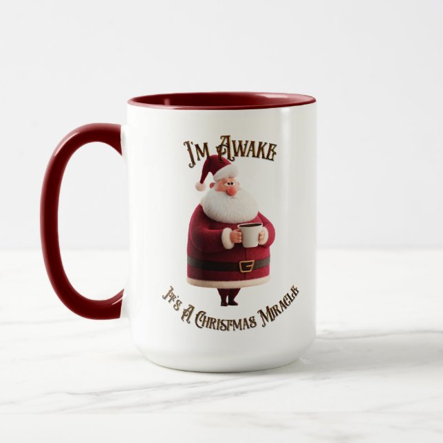 Caneca Estou Acordado, É um Milagre de Natal (Esquerda)