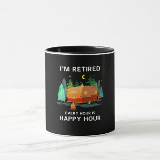 Caneca Estou aposentado todas as horas em feliz presente 