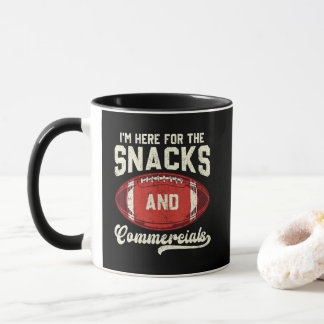 Caneca Estou Aqui Pelos Lanches E Comerciais De Futebol A