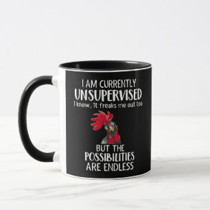 Caneca Estou atualmente sem supervisão - Presente de pres
