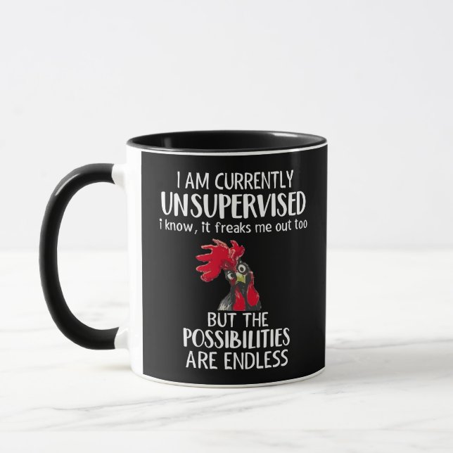 Caneca Estou atualmente sem supervisão - Presente de pres (Esquerda)
