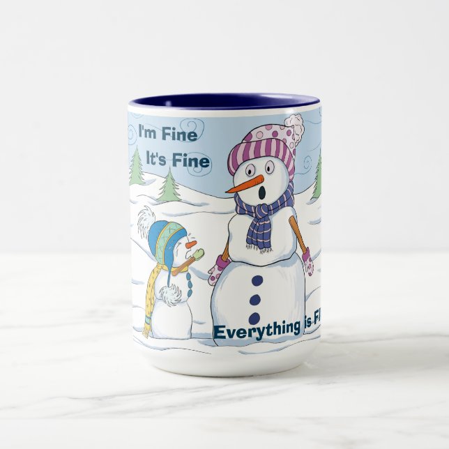 Caneca Estou bem, está tudo bem, Snowman (Centro)