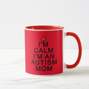 Caneca Estou Calma Sou uma Mãe de Autista