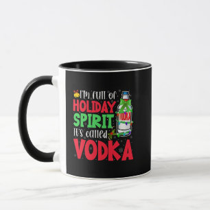 Caneca Estou Cheio de Espírito de Feriado, Chama-se Vodka