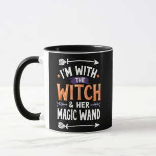 Caneca Estou com a Bruxa e o Halloween do Vento Mágico