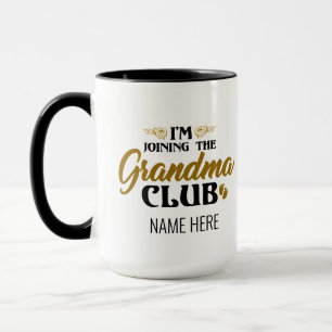 Caneca Estou Entrando no Clube da Vovó Revelação do Bebê
