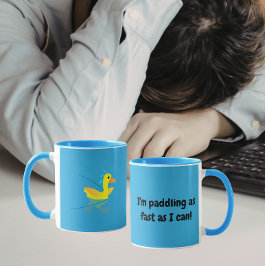 Caneca Estou remando o mais rápido que posso Patos Motiva